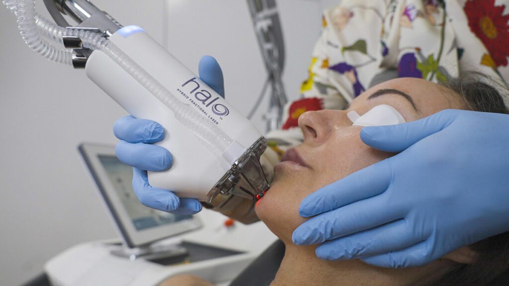 Women with Halo Hybrid Laser Facial Treatment in Brisbane Cosmetic Clinic | Eleventh Heaven™ Women with Halo Hybrid Laser Facial Treatment in Brisbane Cosmetic Clinic