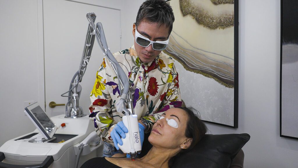 Female Halo Laser Treatment on Chest in Brisbane Cosmetic Clinic with Male Doctor | Eleventh Heaven™ Female Halo Laser Treatment on Chest in Brisbane Cosmetic Clinic with Male Doctor