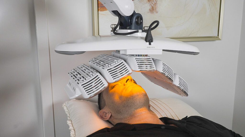Man getting Skin Treatments and laser facial in Brisbane Cosmetic Clinic | Eleventh Heaven™ Man getting Skin Treatments and laser facial in Brisbane Cosmetic Clinic