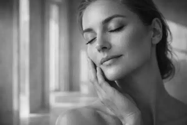 Collagen & Skin Support Brisbane | Eleventh Heaven Artistic portrait of a woman with radiant, firm skin glowing in soft light, representing the long-term structural results of doctor-led collagen support at Eleventh Heaven Brisbane.